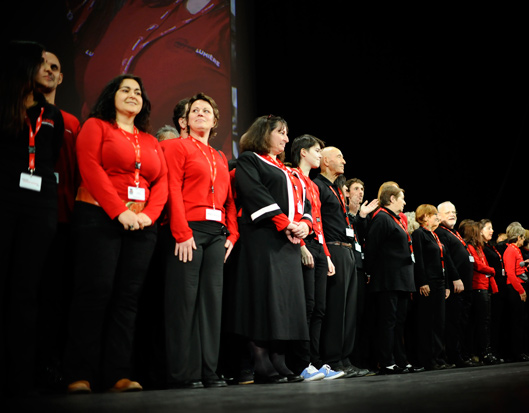 Volunteers at the Lumière festival, 2013